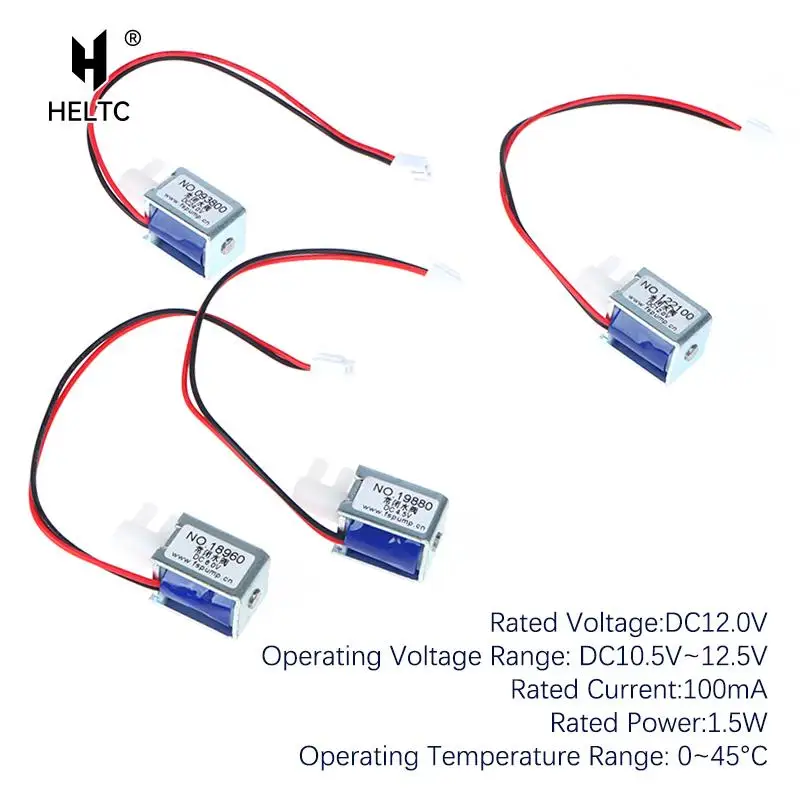 

Миниатюрный электромагнитный клапан постоянного тока 4,5 в, 6 в, 12 В, 24 В, нормально закрытый водяной клапан N/C с регулятором расхода, водяной насос 5 В
