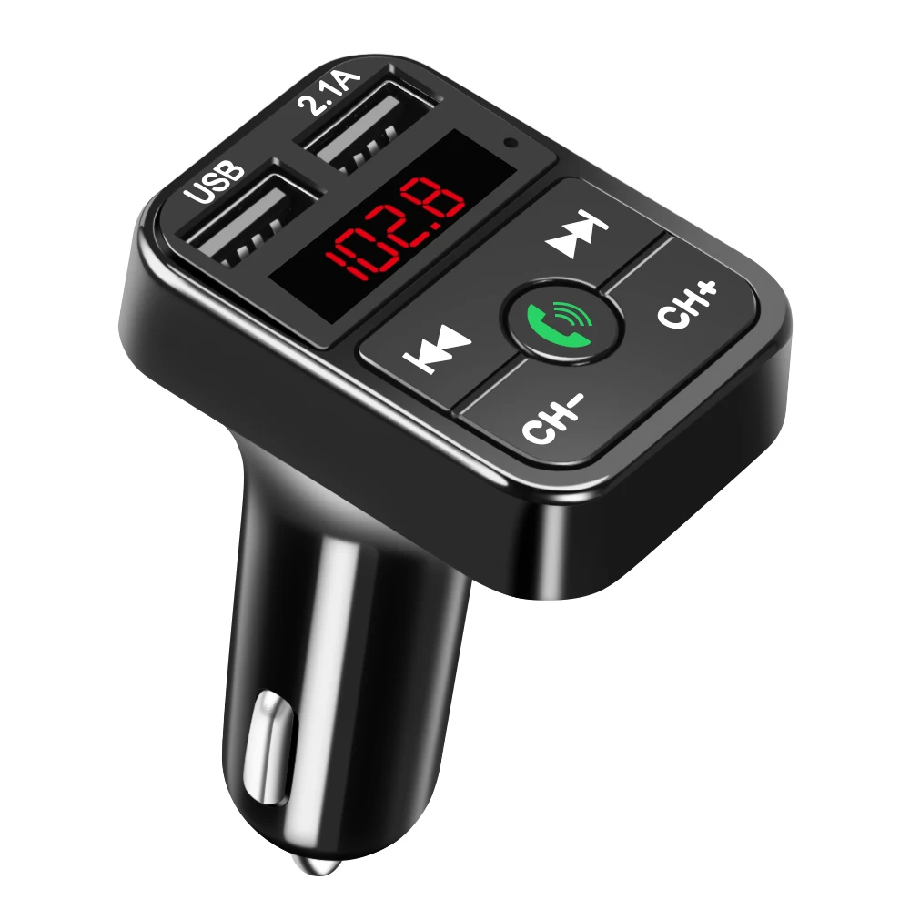 Автомобильный Bluetooth автомобильный комплект MP3 плеер USB 2.1A автомобильное зарядное