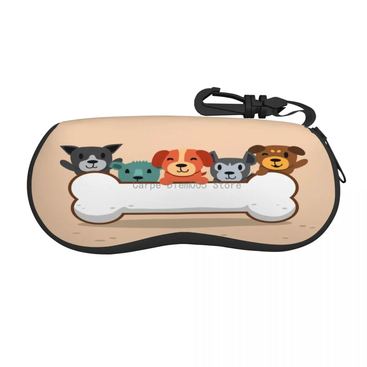 

Unisex Glasses Bag Protective Case Cartoon Dogs With Big Bone Portable Sunglasses Box Reading Eyeglasses Box