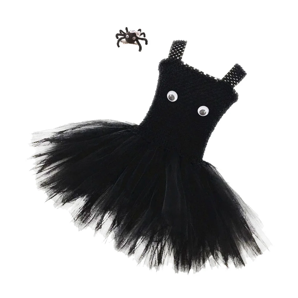 

1 Set Costume Tutu Skirt with Spider Hair Clip Layered Ballet Tutu Dress Dress Carnival Outfits