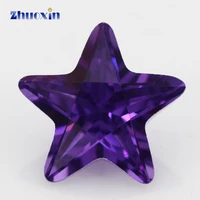 size 4x410x10mm amethyst star shape 5a cz stone synthetic gems cubic zirconia for jewelry