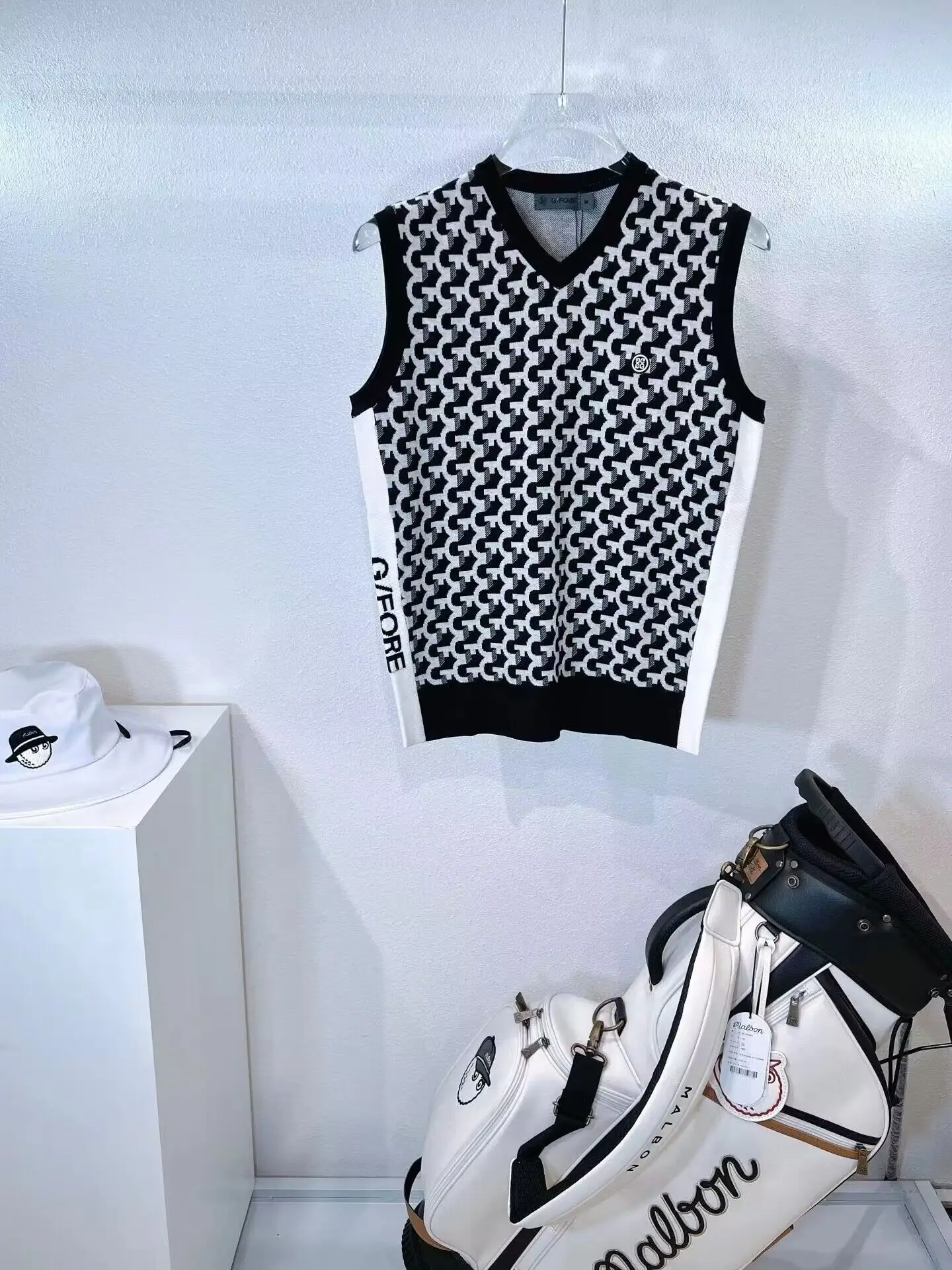 Autumn/winter 2022 golf wear men's vest waistcoat versatile leisure jacket sleeveless fashion vest plus heavy knit