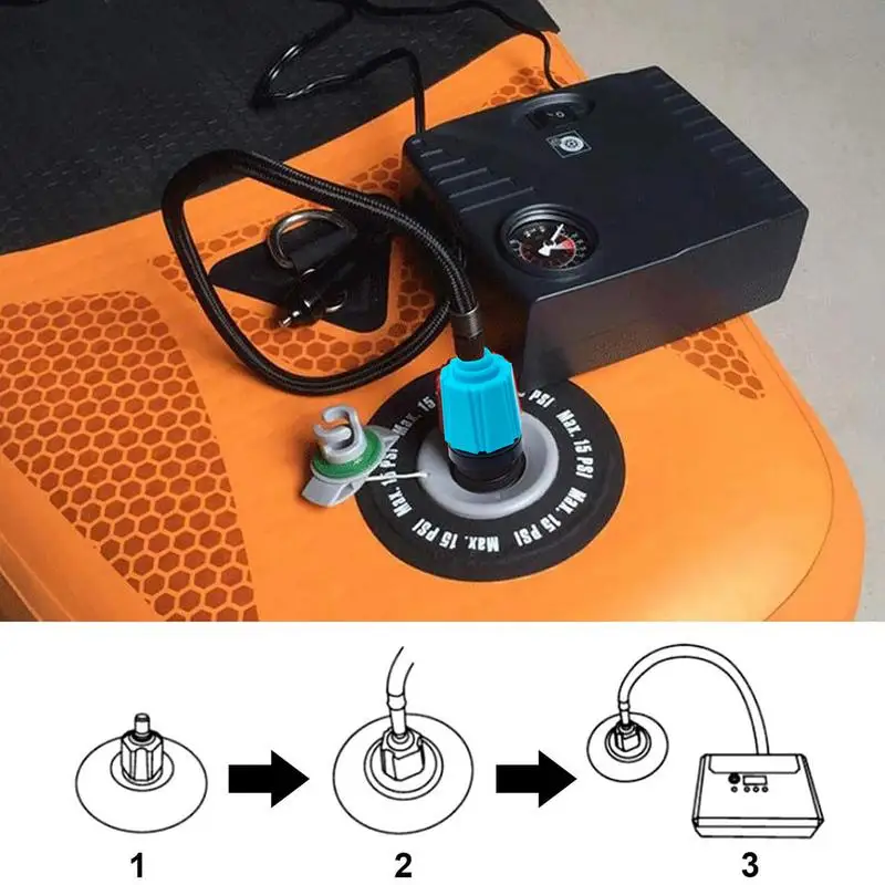 Adapter pompy do deski surfingowej Nadmuchiwany konwerter Złącze zaworu Pompa powietrza inflatora wiosła