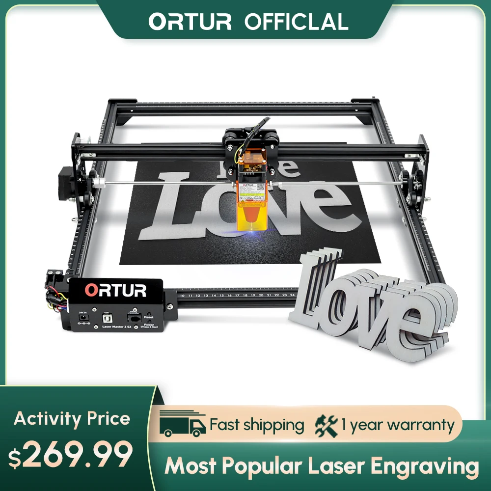 

Ortur laser Cutter and Engraver Machine Diode 40w Laser Engraving Machine 5.5W 10W Optical Power Easy Assembly for Wood Metal