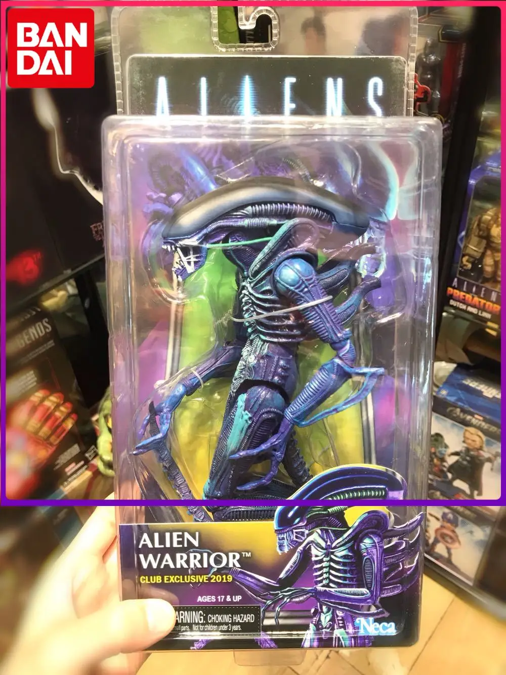 

8" Aliens Scale Xenomorph 2019 Blue Alien Action Figure Warrior Aliens Covenant Moive Collectible 2017 NECA Alien Series