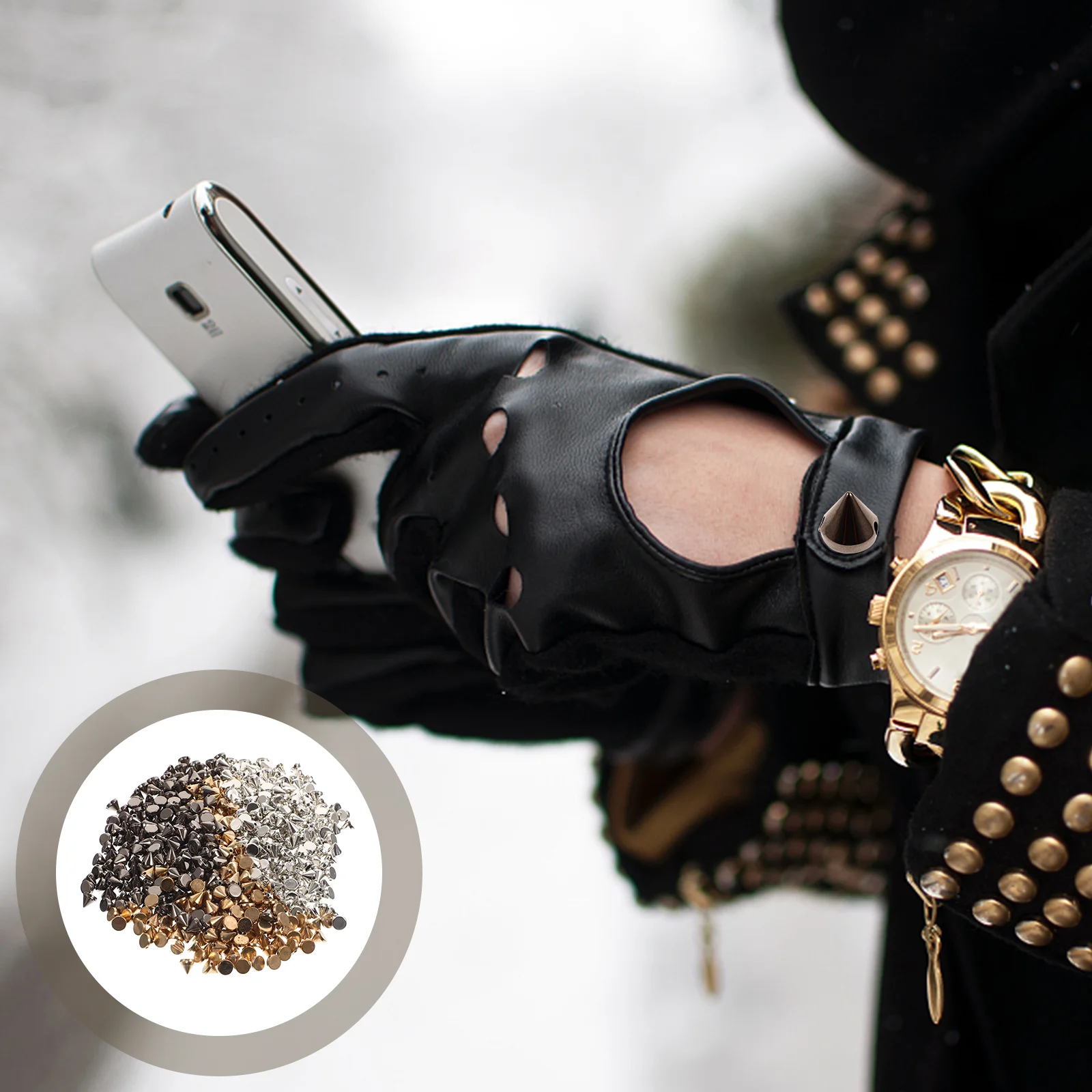 

Rivets Rivetclothing Sew Sewing Set Decorative Embellishment Garments Fabric Crafting Studs Diyspikes Craft Punk