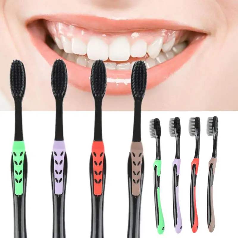 

1~5PCS Ultra Soft Bamboo Charcoal Toothbrush Nano Brush Oral Cleaning Handle Soft Bristles Tooth Brush Whitening