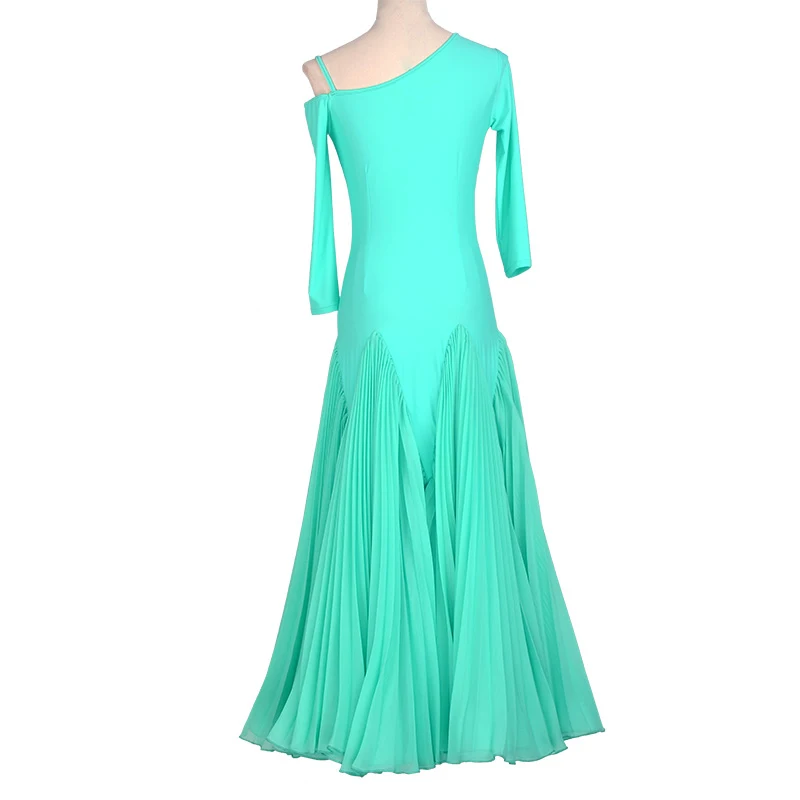 Стандартное бальное платье женский костюм на одно плечо для вальса фламенко