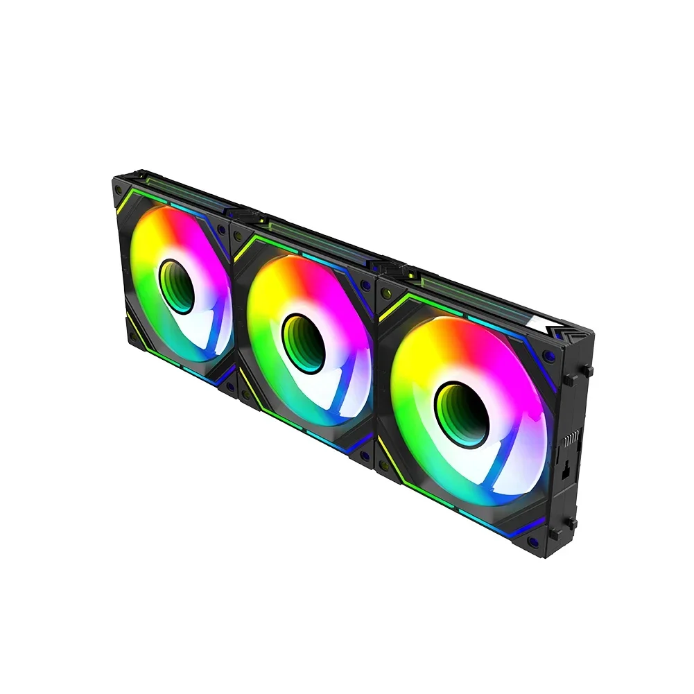 Фото Wovibo 120 мм Uni Fan Wireless PWM 4PIN Ventilador RGB Корпус компьютера Охлаждающий кулер 12 см 5 В ARGB Ventilateur Aura Sync №3