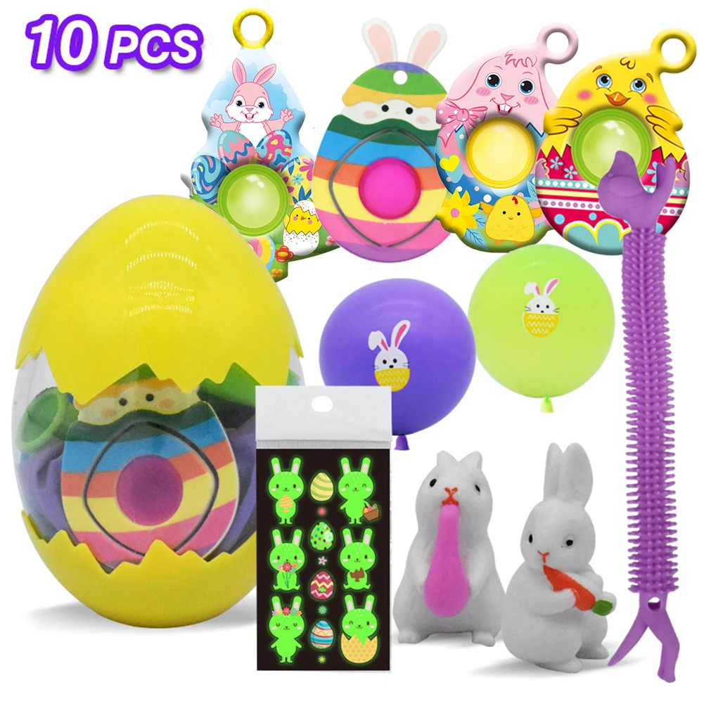 

Пасхальный кролик для вечеринки, счастливая Пасхальная вечеринка, Декор для дома, сенсорная игрушка, яйцо, мини пузырьки, игрушка для аутизм...