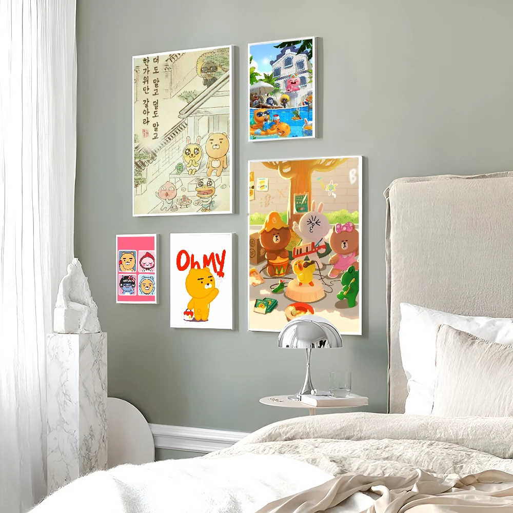 K-Kakao F-Friend Self-adhesive Art Poster Whitepaper Sticker DIY Room Bar Cafe Wall Decor