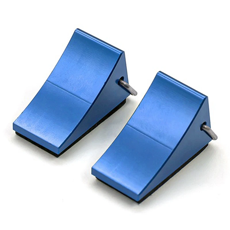 

2Pcs Metal Wheel Chocks Blocks Tyre Slip Stopper Non Slip For Axial SCX10 Traxxas TRX-4 D90 1/10 RC Crawler Car