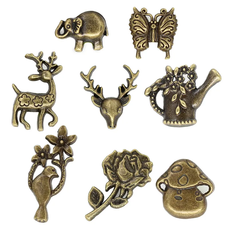 

5pcs Snap Button Cartoon Metal Buttons Nail Rivet Decoration For Leathercraft Bag Snap Fastener Leather Sewing Accessories