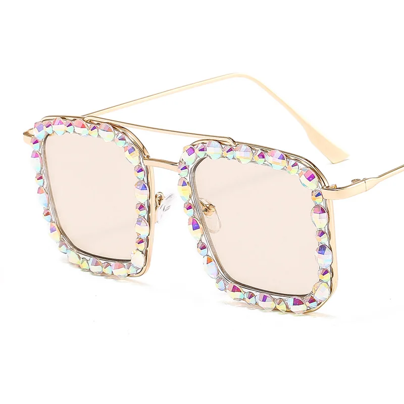 Женские солнцезащитные очки с градиентом квадратные плоским верхом и