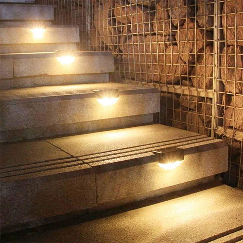 

LED Solar Stair Lamp Waterproof Outdoor Garden Pathway Yard Patio Stairs Steps Fence Lamps Solar Night Light
