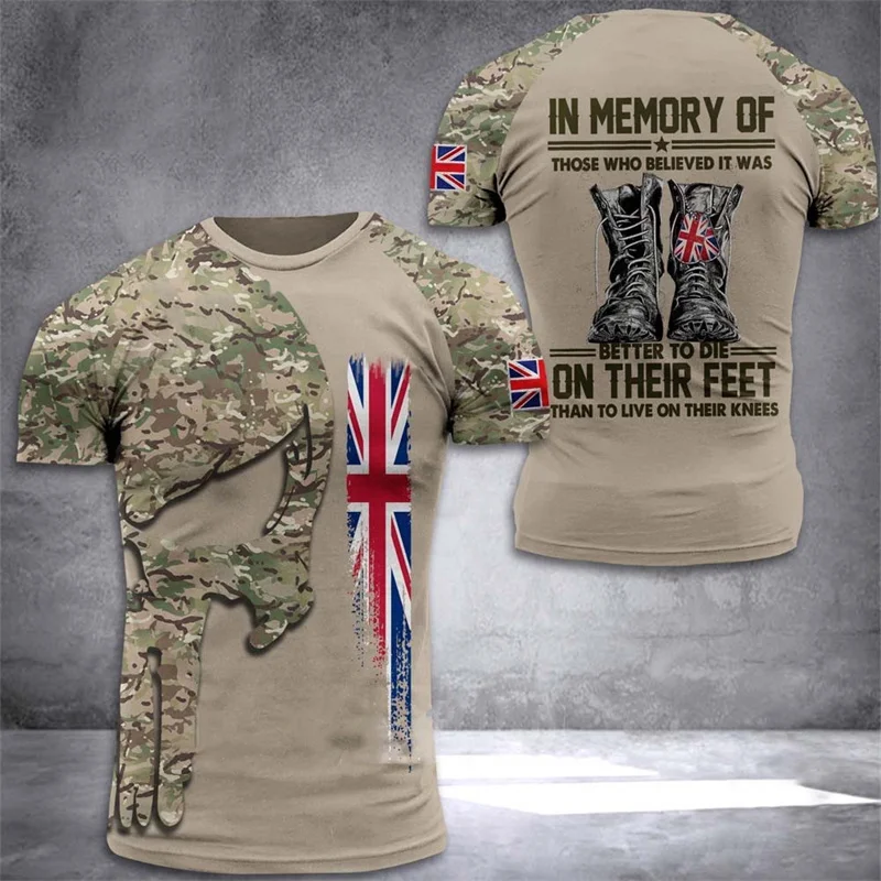 

Летняя камуфляжная футболка с 3D-принтом для ветеранов армии, Мужская футболка в стиле британских солдат, Высококачественная футболка в стиле спецназа, топ, 2022