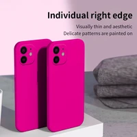 sgo original fluorescent pink liquid silicone case for iphone 11 12 13 pro max mini xs xr x 7 8 plus orse2 soft thin case