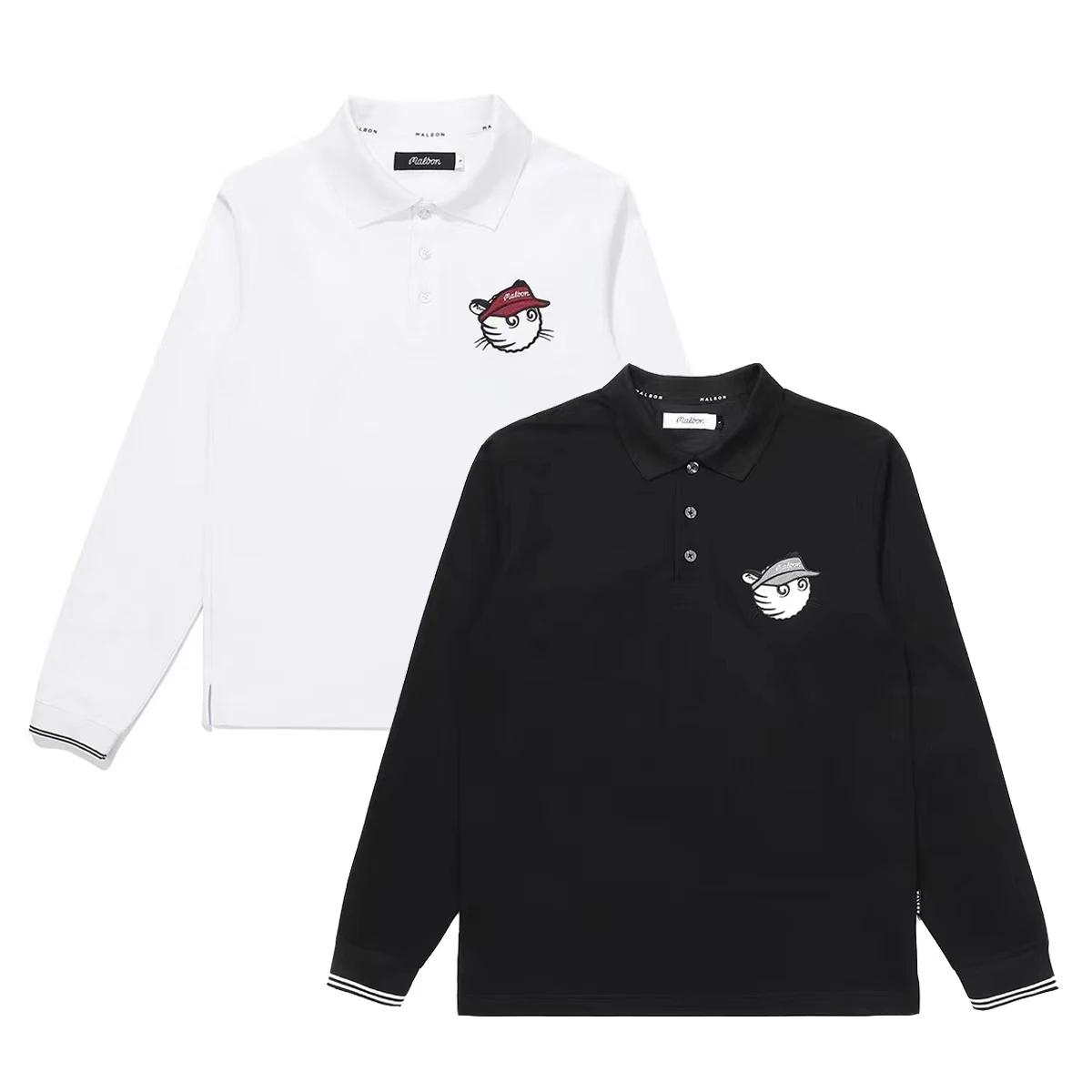 

Golf Men's and Women's Couple Long-sleeved Loose Casual Sports Polo Shirt Embroidered T-shirt Top Clothing