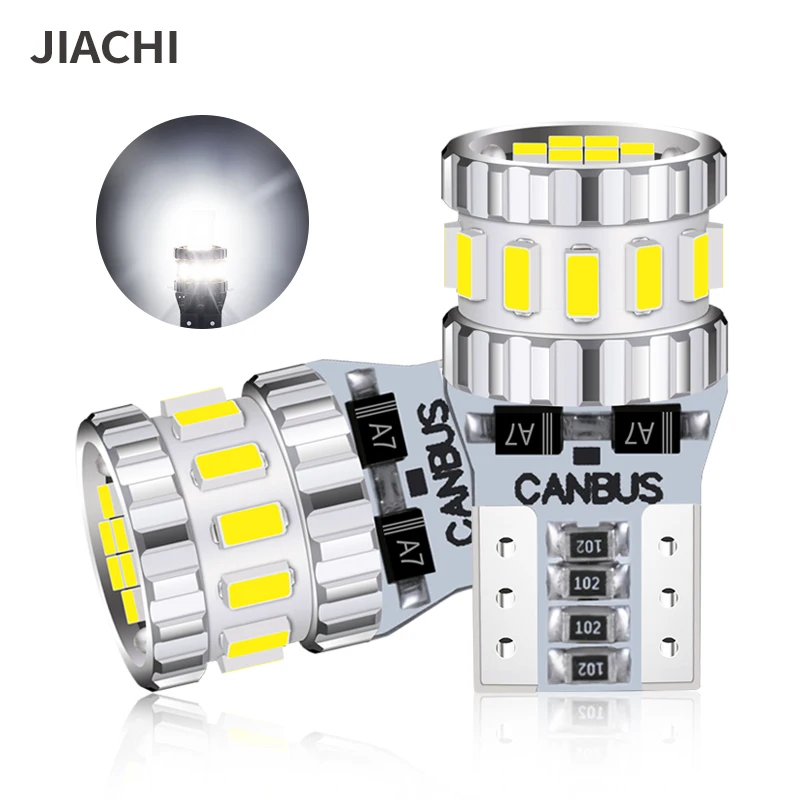 Фото jiachi 100 шт. T10 W5W Светодиодная лампа Canbus 194 168 Без ошибок 18SMD 3014 Белый Синий Красный Желтый Светодиодный Парковочный Светильник Для чтения Внутренний Свет №1