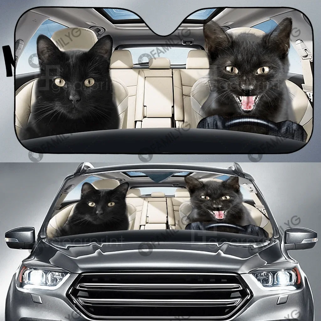 

Черный кошачий солнцезащитный козырек для семейного автомобиля, кошачий автомобильный солнцезащитный козырек, автомобильный солнцезащитный козырек, автомобильные аксессуары, кот любит