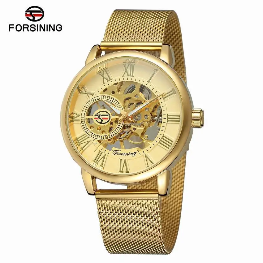 2022 Authentic Hot Hollow Men's Mechanical Watch Waterproof Men's Watch Business Casual Men's Watch Mesh Belt