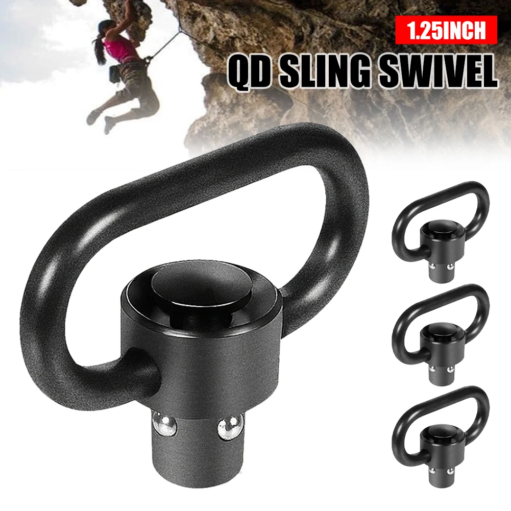 

4 шт QD Слинг Вертлюги сверхмощные быстрое отсоединение/отсоединение кнопки повороты с 1,25 "петлей простые в использовании надежная блокиров...