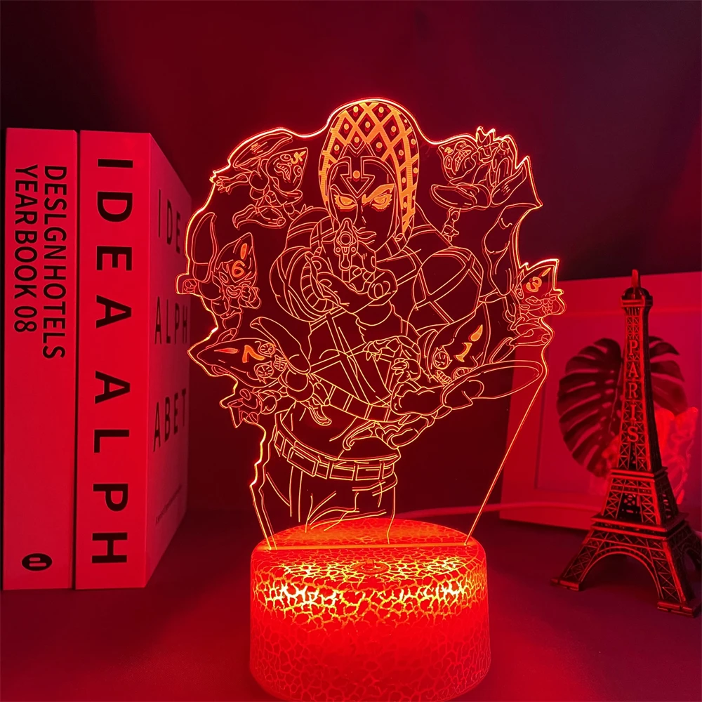 

Anime 3d Lamp JoJo Bizarre Adventure for Bedroom Decor Light Birthday Gift for Him JoJos Bizarre Adventure Manga Led Light