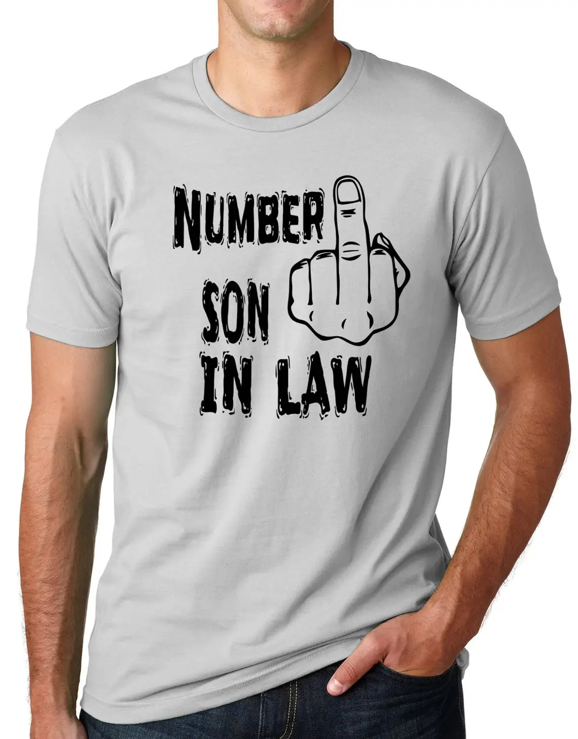 

Think Out Loud Apparel Number One Son in Law Funny Sarcastic Shirt Family Humor