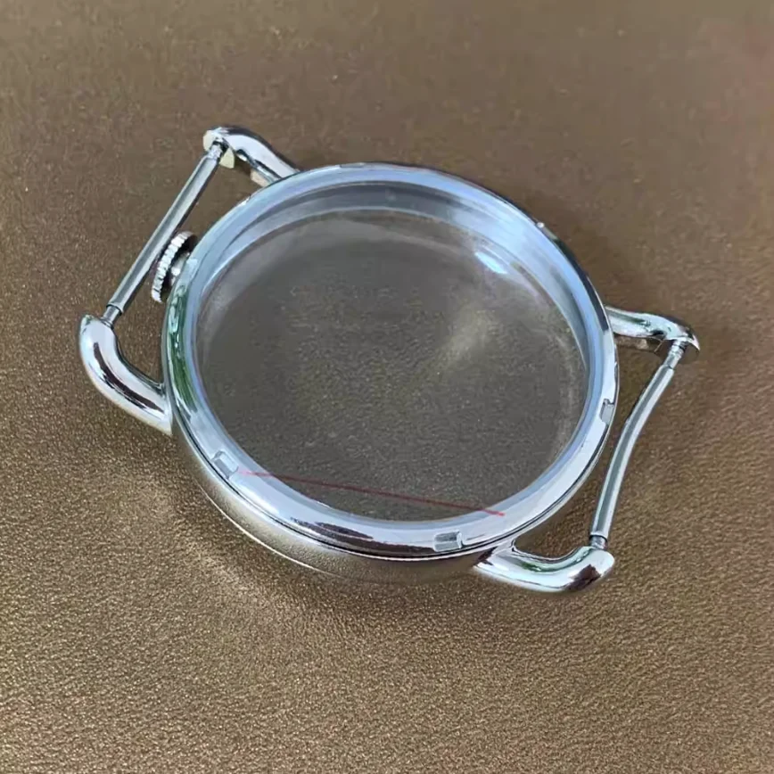 41MM Watch Case Fitting 12 O'clock Handle 41MM Steel Case for ETA 6497/6498/ST3600 Movement