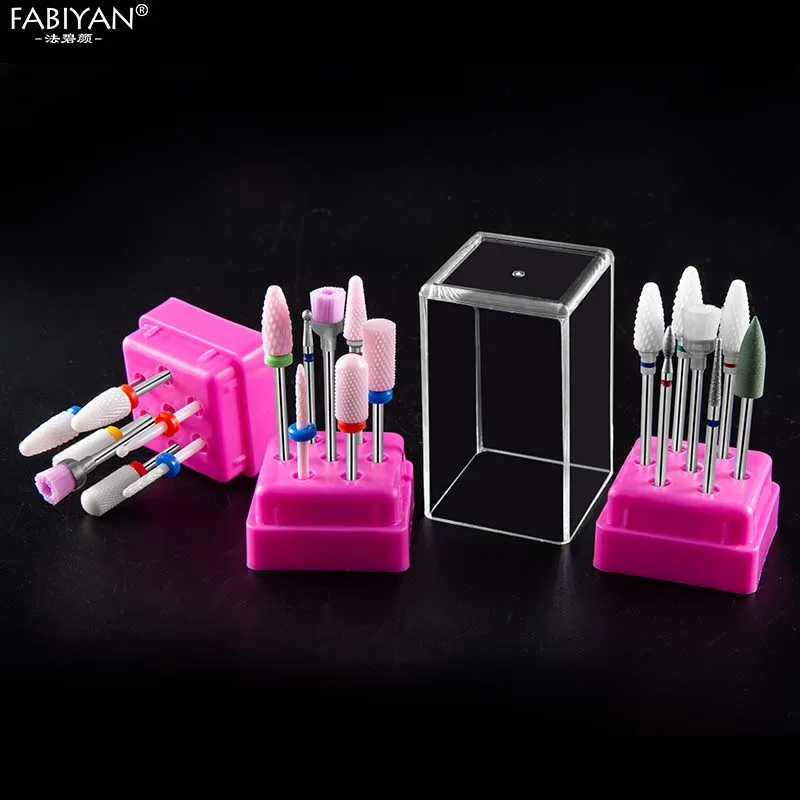 7 шт. набор керамических Сверл из карбида вольфрама для ногтей инструмент