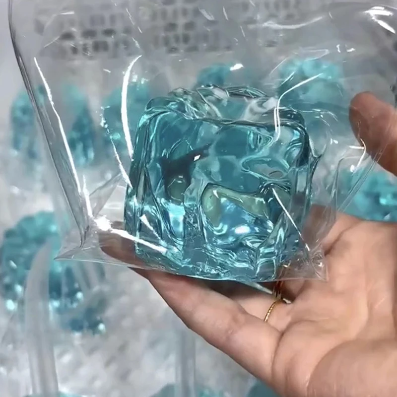 Kawaii TPR Ice Blue полупрозрачный супермягкий пудинг кошачья лапа липкая игрушка для