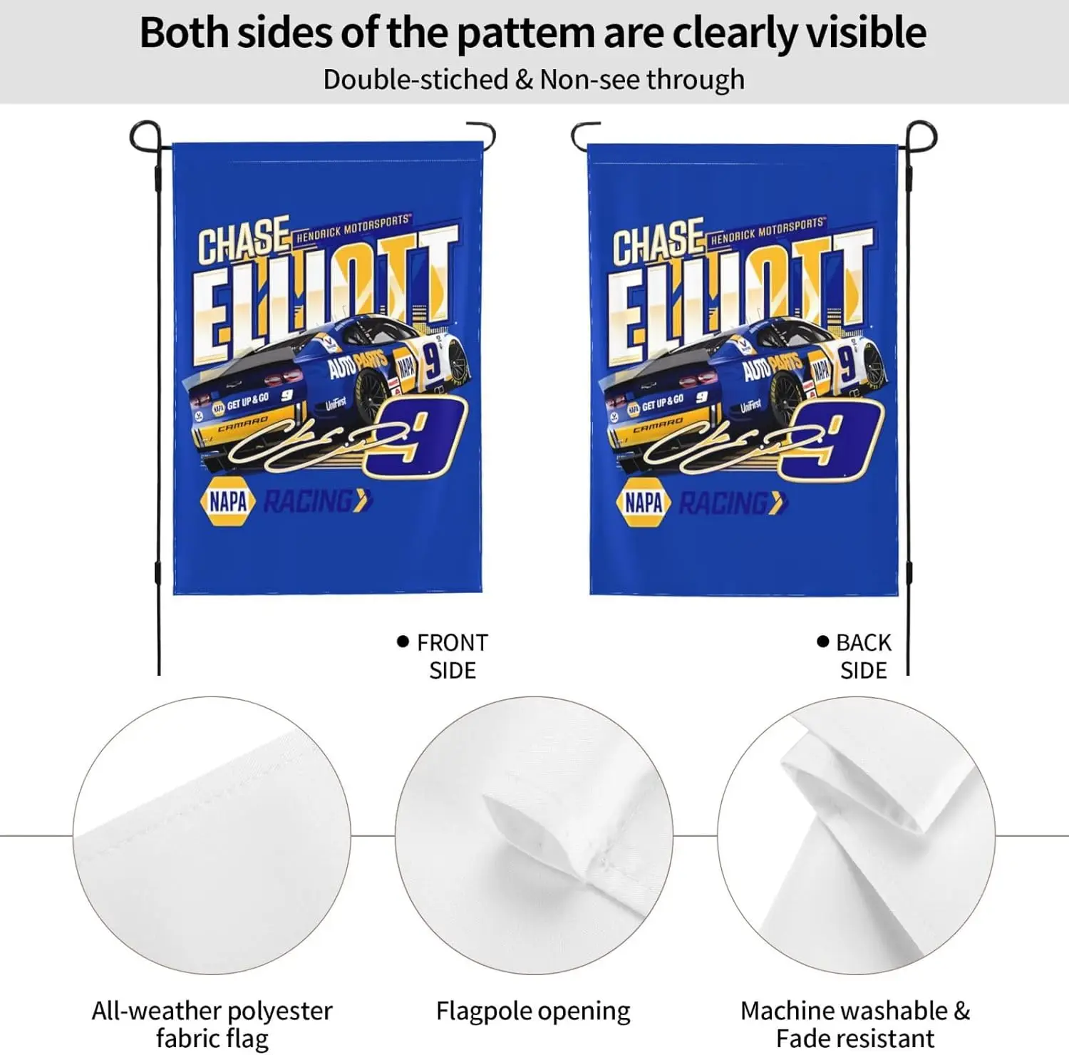 Садовый флаг Chase Elliott 9 двусторонняя печать декоративный двор баннер праздничная