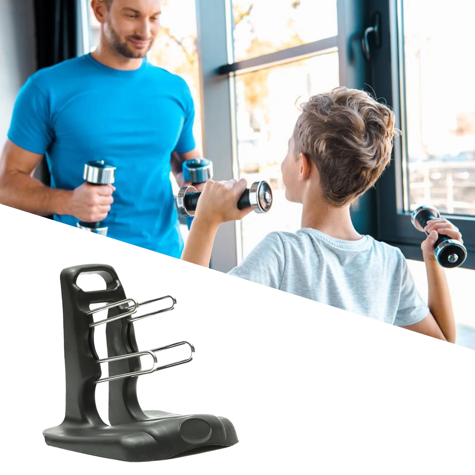 

Стойка для гантелей, Компактная прочная черная вешалка для хранения штанги, усиленный кронштейн, аксессуары для дома и офиса, тренажерного ...