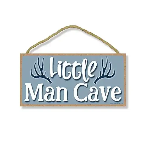 

Подвесная пещера Little Man для мальчиков, декор для комнаты, настенное искусство, декоративный деревянный знак, домашний декор