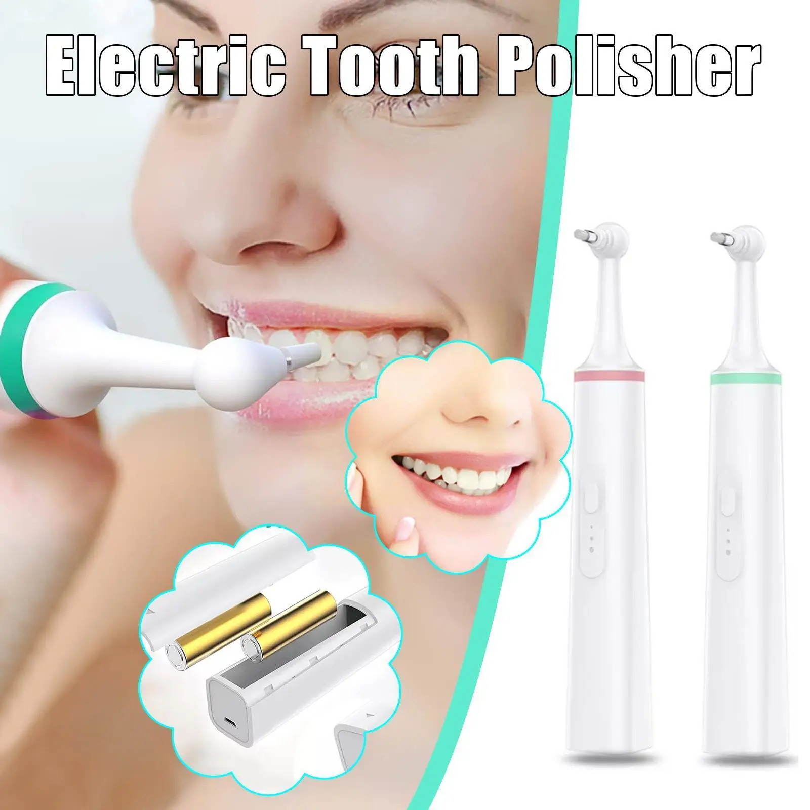 

Multifunctional Electric Tooth Polisher Dental Stain Remover Plaque Tool Dirt Cleaning Removal Teeth Whitening Tartar Deep E3w7
