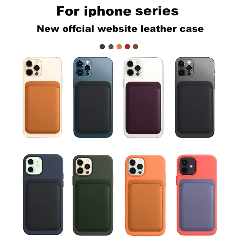 

For iPhone Magsafe Wallet Leather Magnetic Card For iPhone 14 12 13 Pro Max 11 Magsafing Case Magnet Macsafe Card Pocket Slots