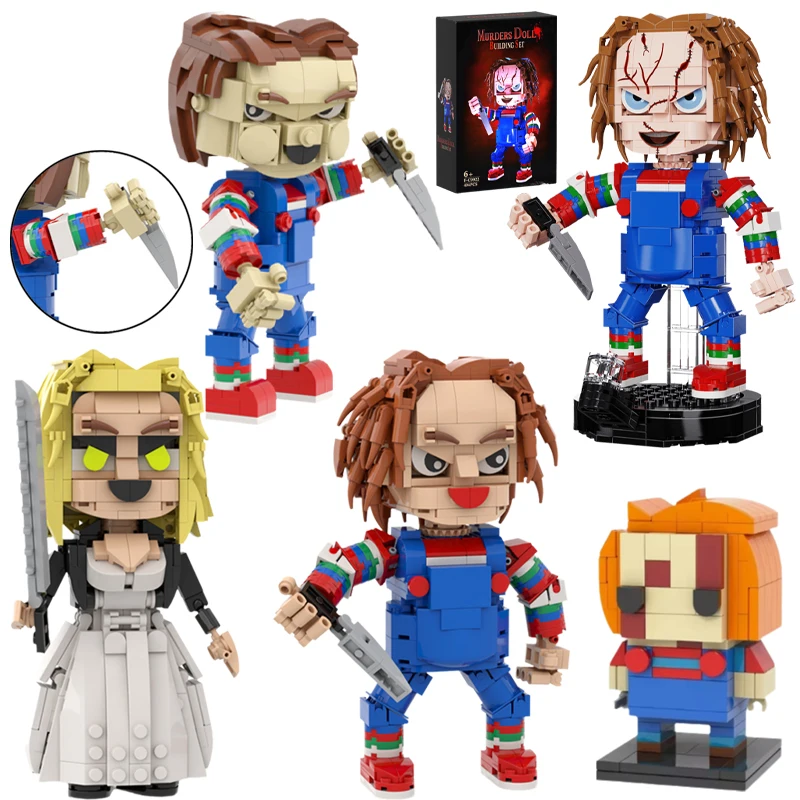 Фигурки из фильма ужасов MOC кукла-убийца Чаки и Тиффани набор строительных блоков