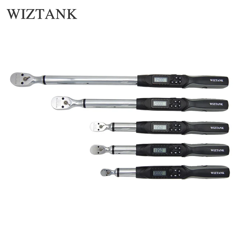 

WIZTANK QWK Series QC Digital Torque Wrench 1.5-340 Nm Accuracy 2% 1/4"-1/2" Reversible Ratchet Head PC Connectivity Optional