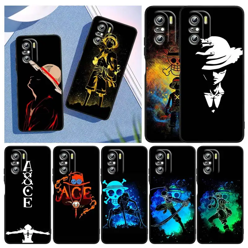 

Cool Luffy One Piece For Xiaomi Redmi Note 10S 10 K50 K40 Gaming Pro 10 9AT 9A 9C 9T 8 7A 6A 5 4X Black Soft Phone Case