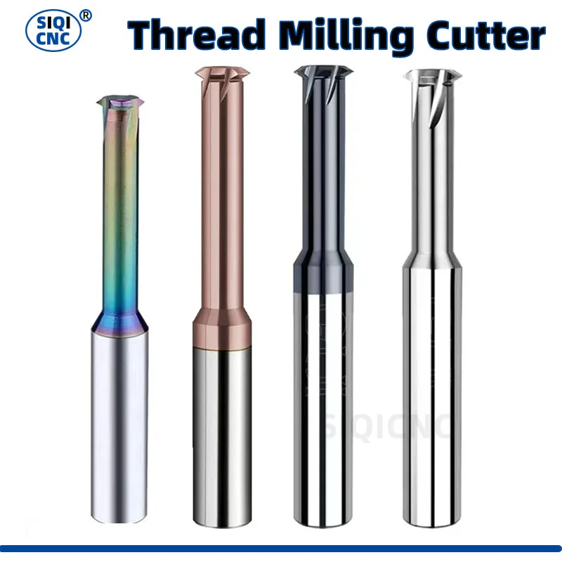 SIQI DIY резьбовая фреза из вольфрамовой стали алюминия 60 градусов M1 2-M8 1 зуб для