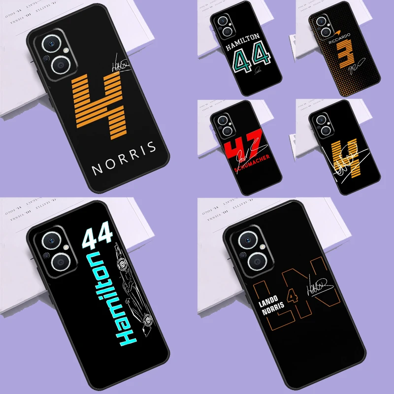 F1 формула 1 с номером флейта для OPPO Reno 4Z 2Z 5Z 8T 10 4 5 6 7 8 Lite Find X3 Neo X2 X5 X6 Pro Чехол