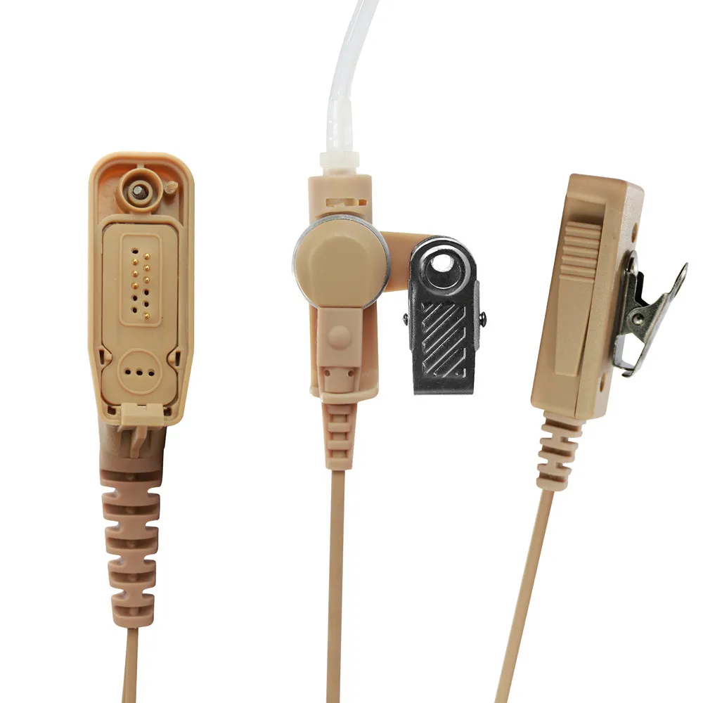 Beige 2-Wire Surveillance Kit Headset for DP4400 DP4401 DP4600 DP4601 APX6500 APX7000 APX8000 XiRP8200 XiRP8208 Radio Earpiece