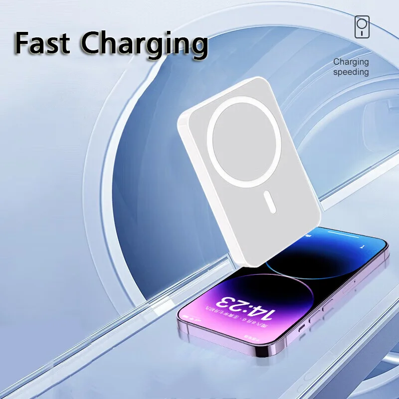 

10000mAh Magnetic Wireless Power Bank Original 1:1 Macsafe Powerbank Portable External Battery Fast Charger For iPhone 14 13 15