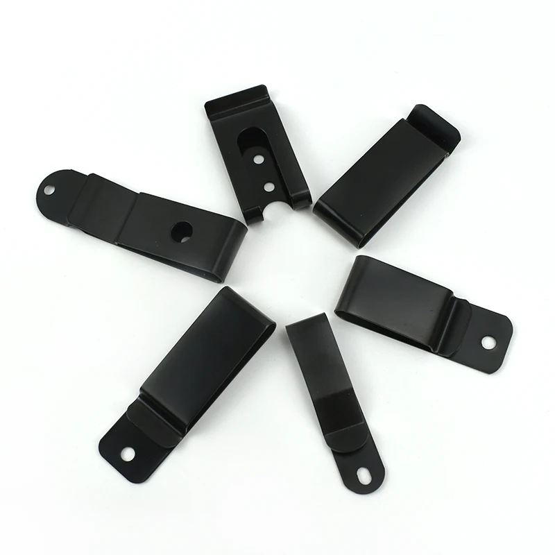 Черные металлические Пружинные пряжки 5/10 шт. зажим для ремня кобуры оболочки