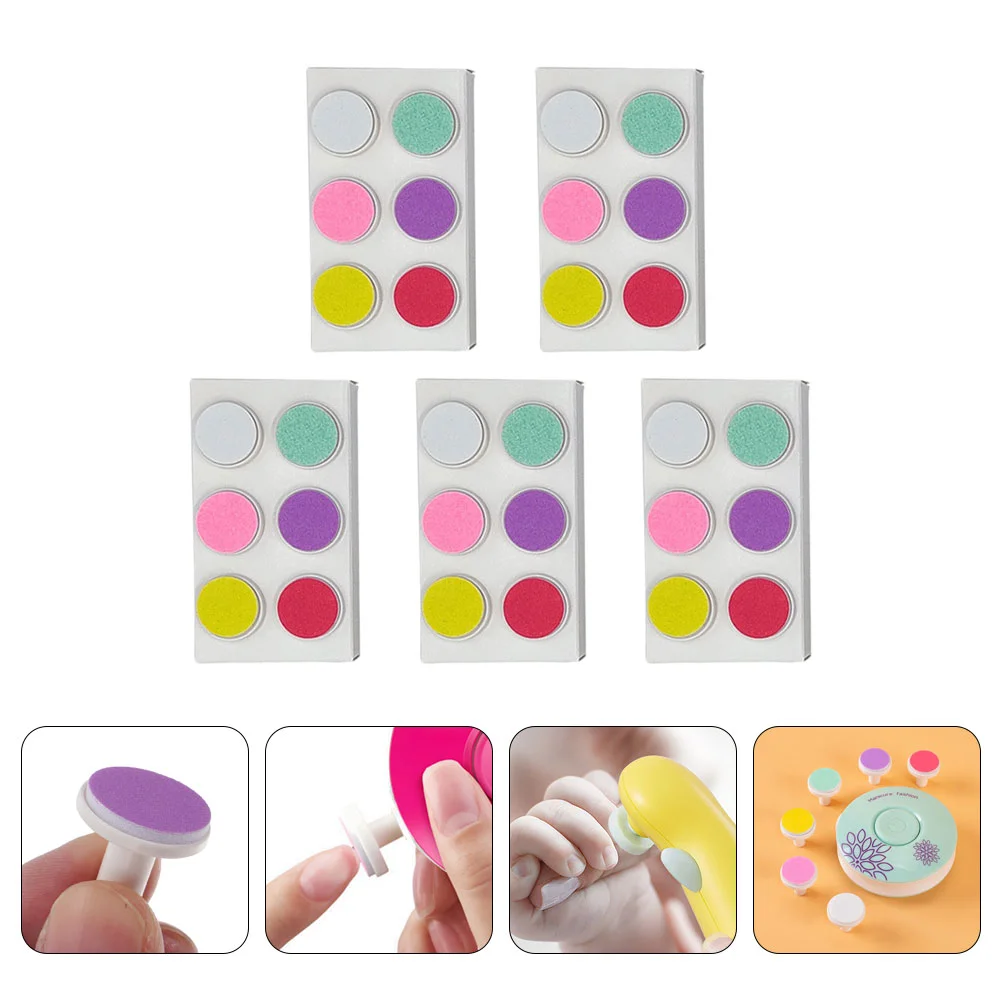 

Nail File Pads Baby Electric Grinding Trimmer Drill Infant Bits Heads Pad Replacement Parts Sandpaper Accessories Newborn