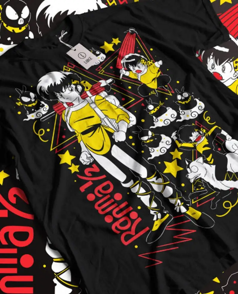 Футболка унисекс с аниме Ранма Саотоме рубашка Genma Panda Manga