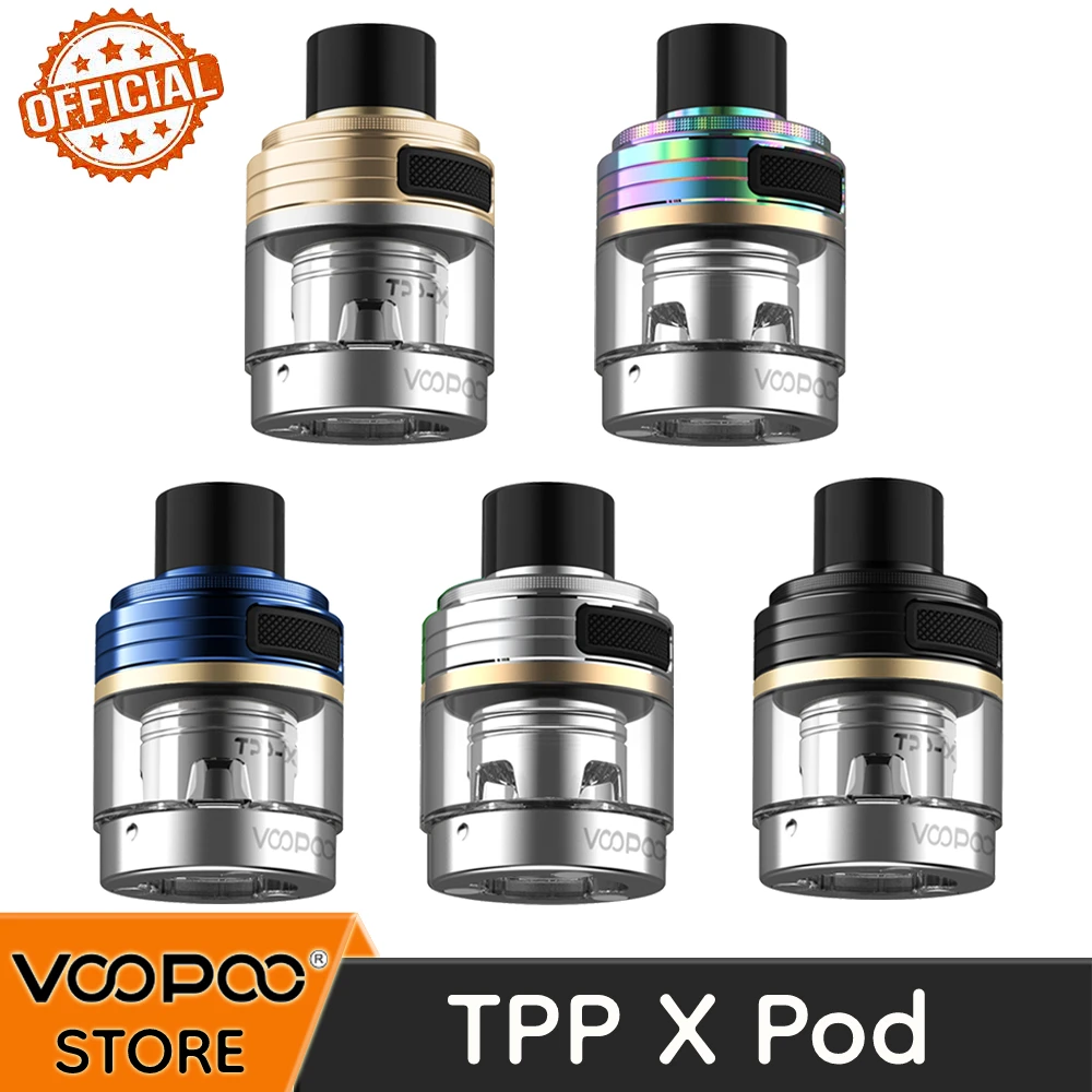 

Official VOOPOO TPP X Pod Tank 5.5ml Replacement Pod Cartridge No Coils for Drag X S Pro Drag X Plus Argus Pro Mod E-Cigarette