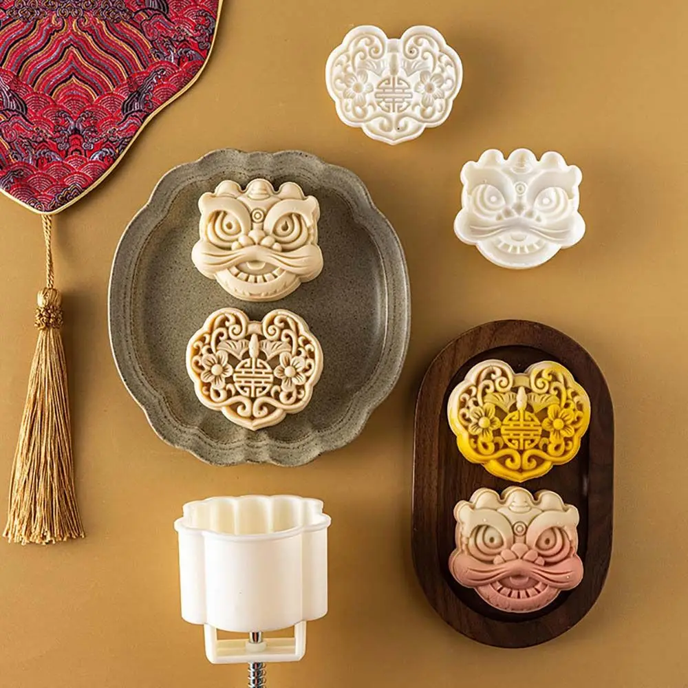 

DIY 3D Mooncake Mould Set Flowers And Grass Pattern Shape Moon Cake Mold Kitchen Pastry Baking Tool For Mid-Autumn Festival