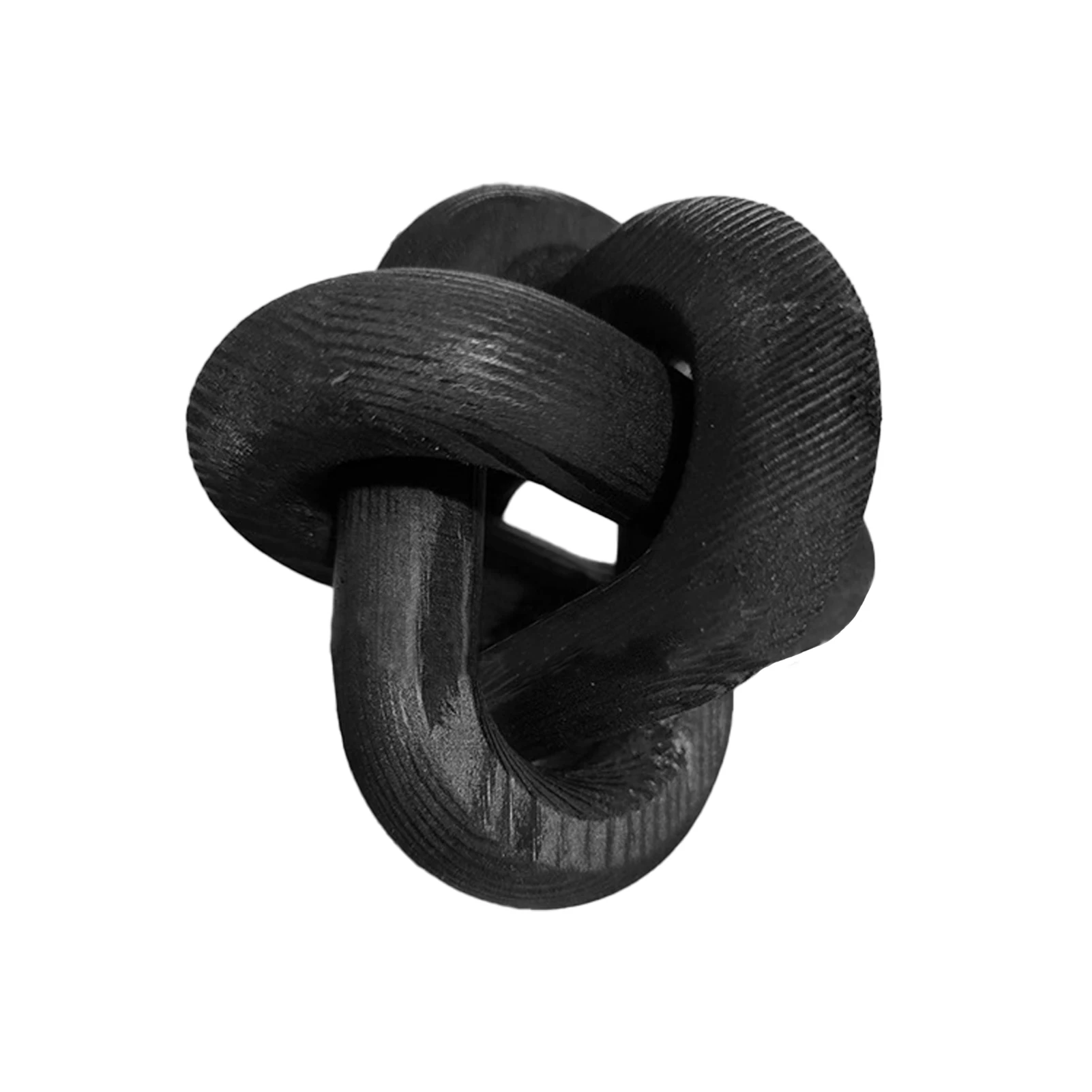 

Hand Carved Art Craft Wood Knot Entryway Farmhouse Rustic Home Decor Ornament Office 3 Link Shelf Bedroom Coffee Table Gift