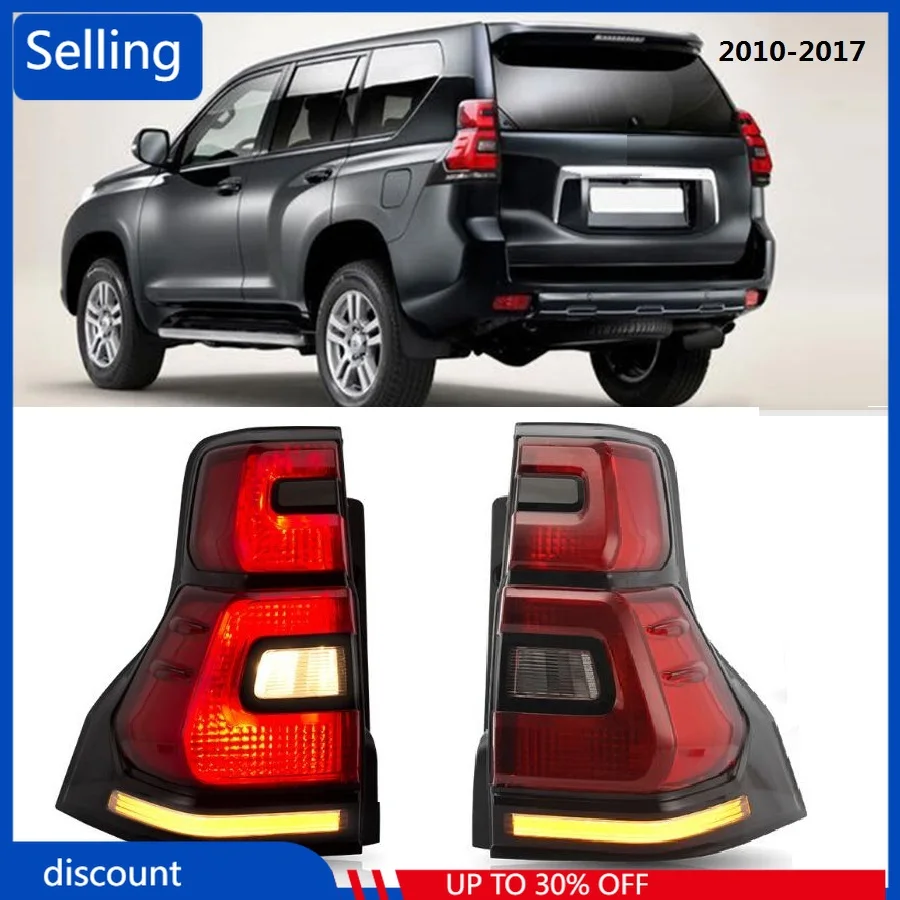 

Auto Tail Lamps Fit For Prado FJ150 2010 2011 2012 2013 2014 2015-2017 Led Rear Driving Brake Reverse Turn SIgnal Rear Lights